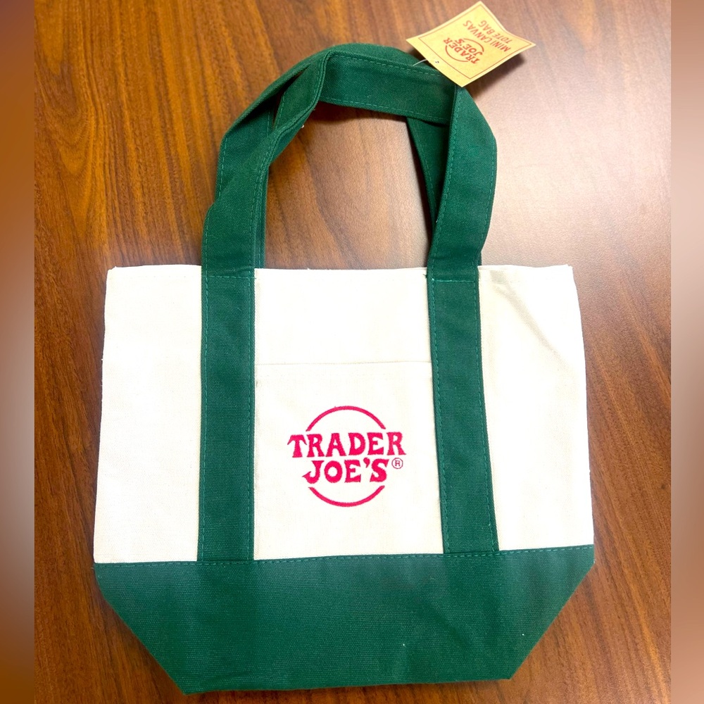 Trader Joe’s Mini Canvas Tote Bag (GREEN)